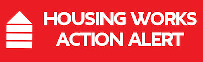 Housing Works action alert banner
